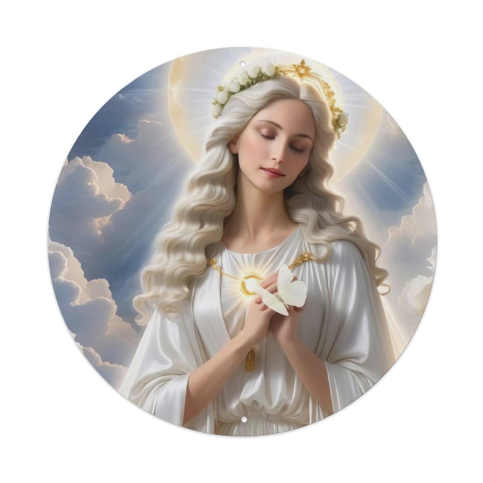 Religious The Great Virgin Mary Metal Tin Sign