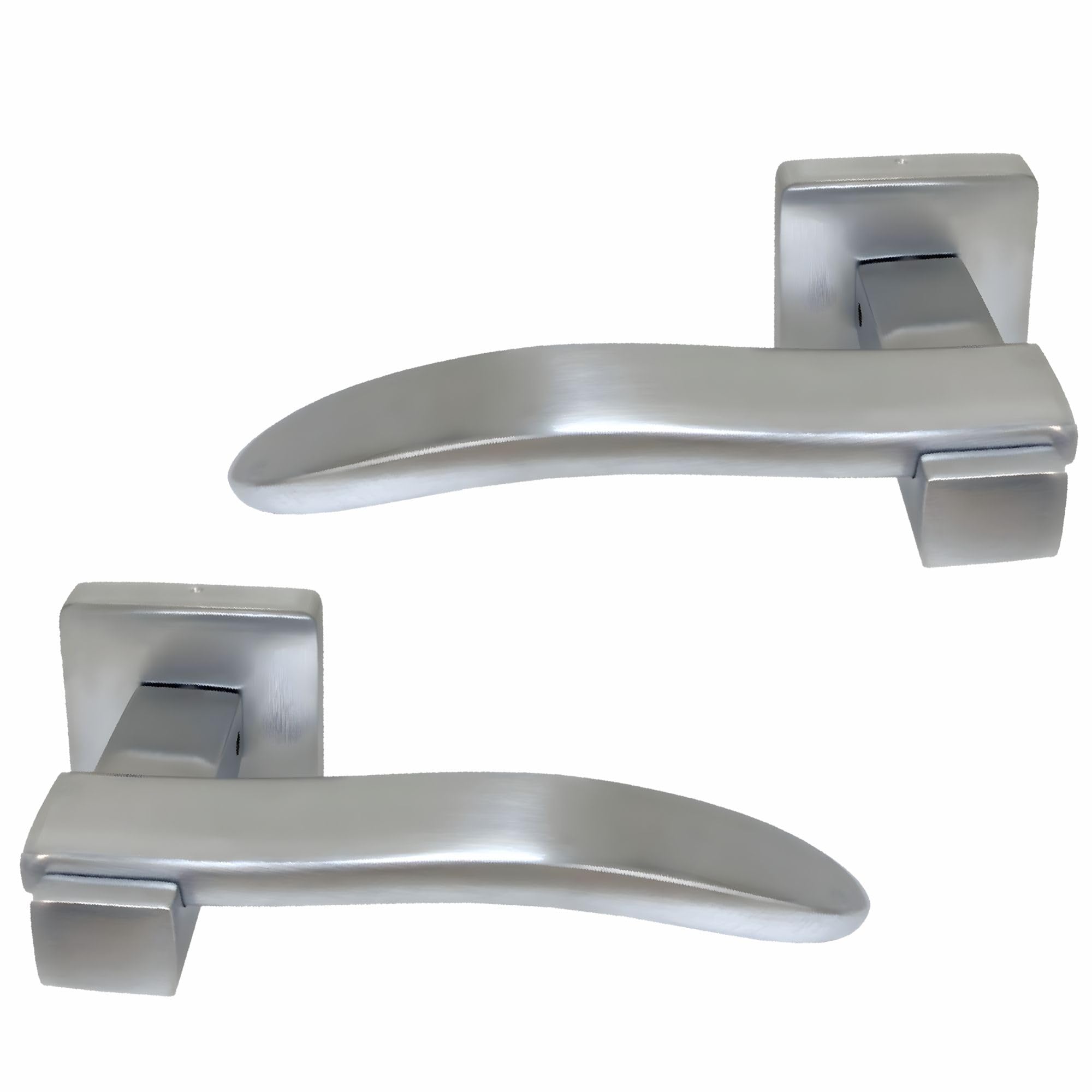 UAP Limited Uap Ava Satin Chrome Internal Door Handles Pair- Premium Range Zinc Lever Design from B&Q