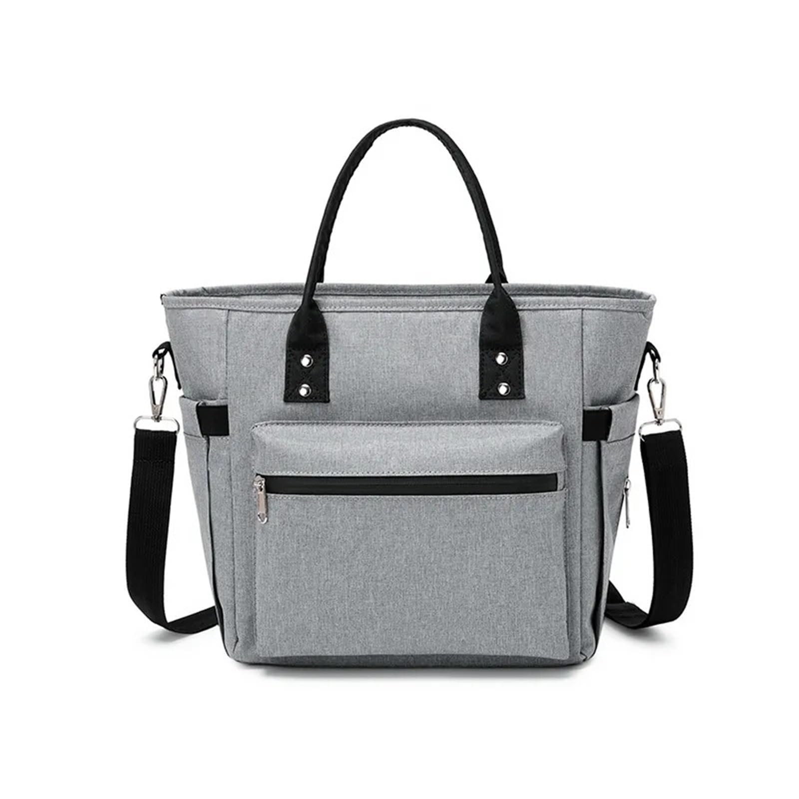 Borse termiche for il pranzo, portatili e isolate, in tessuto Oxford impermeabile, for alimenti, bento, contenitore refrigerante Per Lavoro, Ufficio, Scuola, Picnic, Viaggi(Grey)