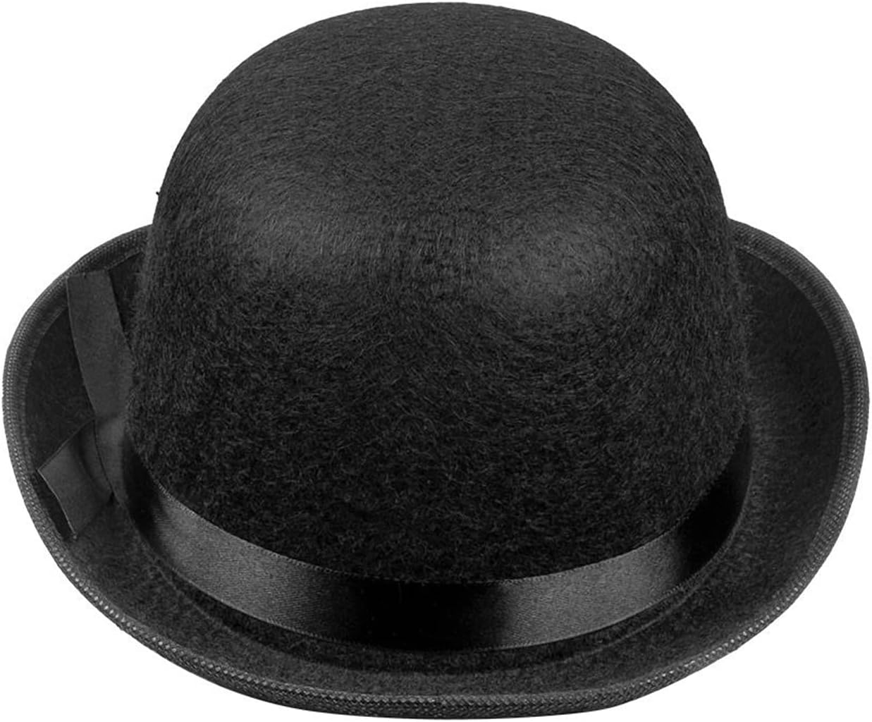 Boland Bowler Hat Melon Hat Kids Felt Look with Satin Ribbon Charleston Style 1920s for Costume Carnival Theme Party