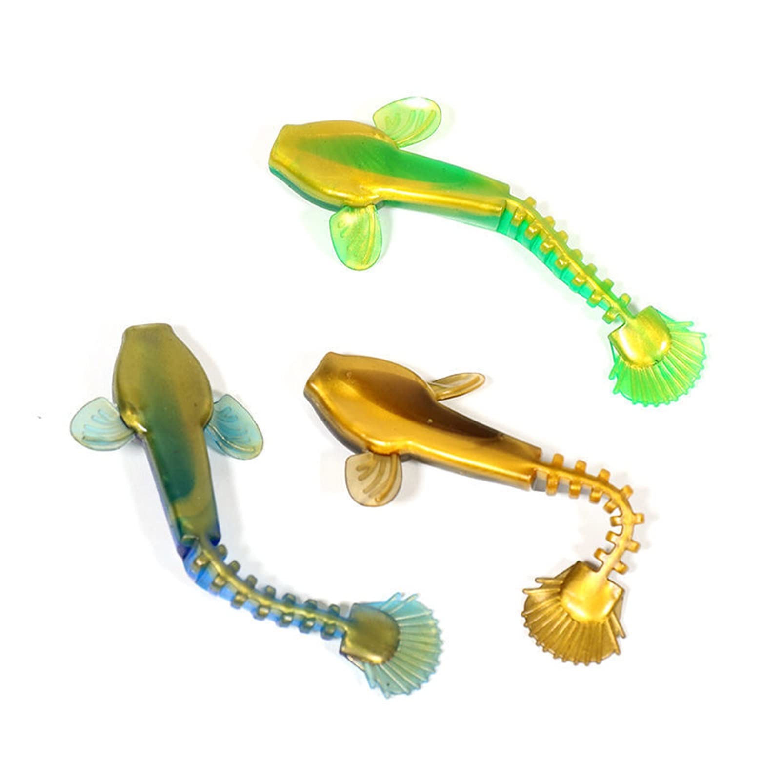 Esche da Pesca morbide, Soft Fishing Lure 10Pcs Fishy Fake Bait Baby Fish 9Cm6.5Cm Fishing Silicone Soft Bait Skirt Tail 2.5g 5.3g Artificial Bait Simple And Practical