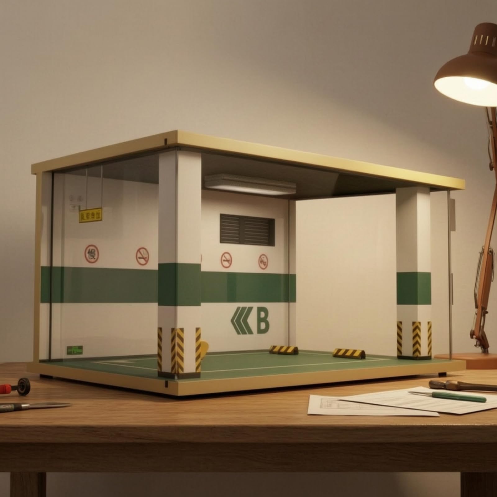 Detailgetreu Parkhaus-Diorama