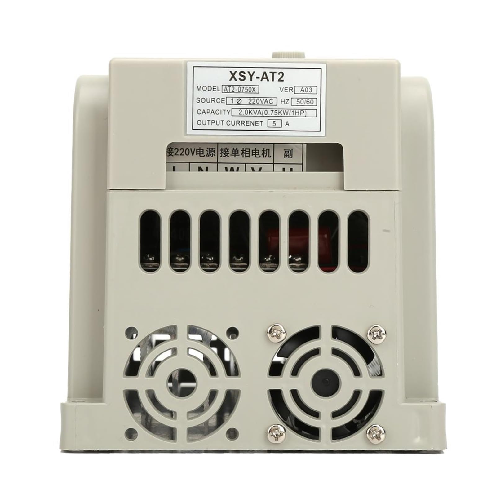 Variatore di Frequenza, AT2-0750X Controllo PWM AC 220 Regolatore di velocità VFD a frequenza variabile for Motore CA monofase da 0,75 kW Prestazioni Stabili
