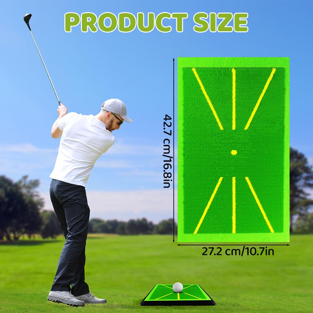 Flintronic Tapete para Swing De Golf, Alfombrilla De Golf para Columpio, Base Goma Antideslizante, para Análisis y Detección de La Ruta de Oscilación, para Hogares, Interiores y Exteriores