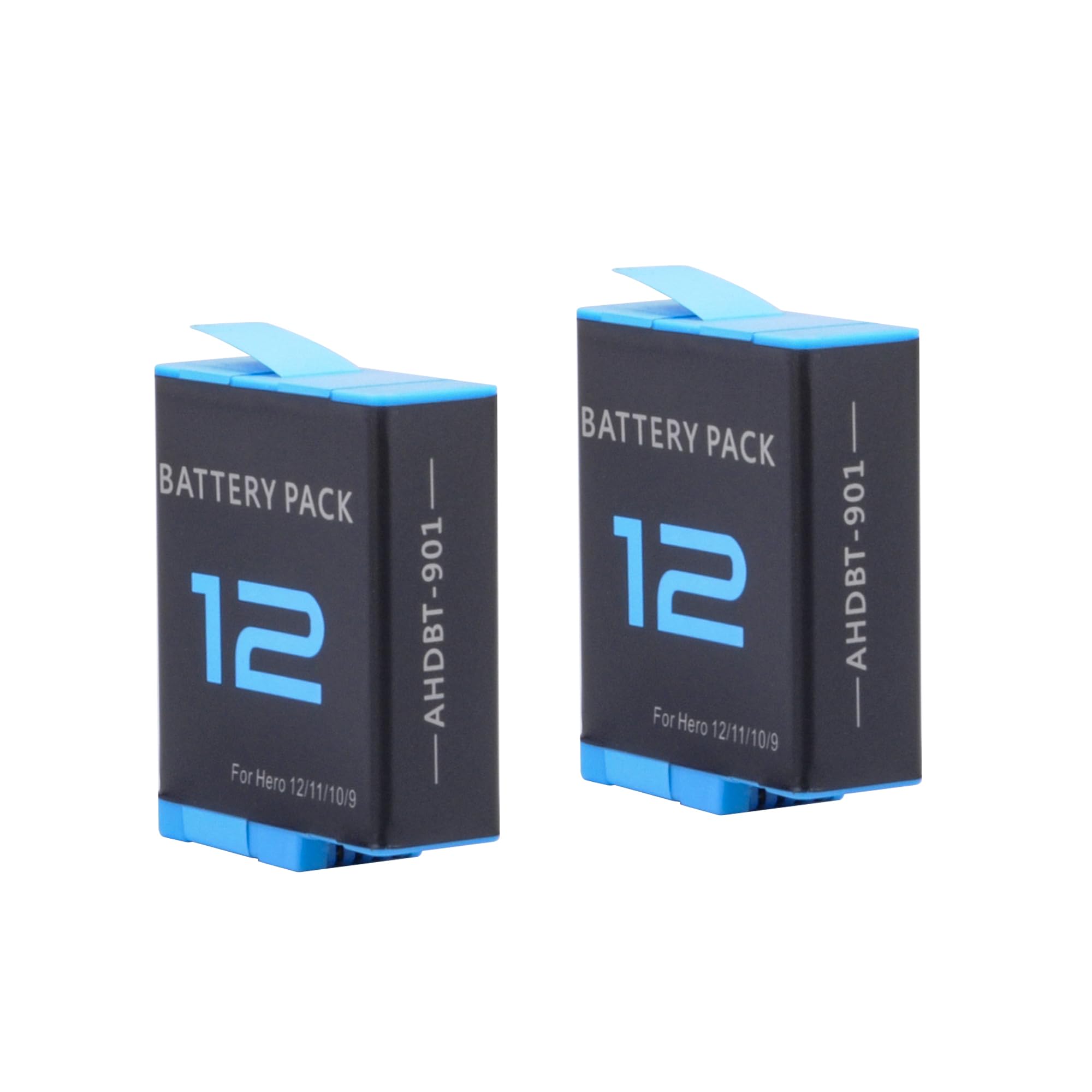ANCBD 2-Pack Hero 12 Battery for Hero 12 11 10 9, Long Endurance, Large Capacity Batteries Support Fast Charge for Hero 12, Hero 11, Hero 10, Hero 9