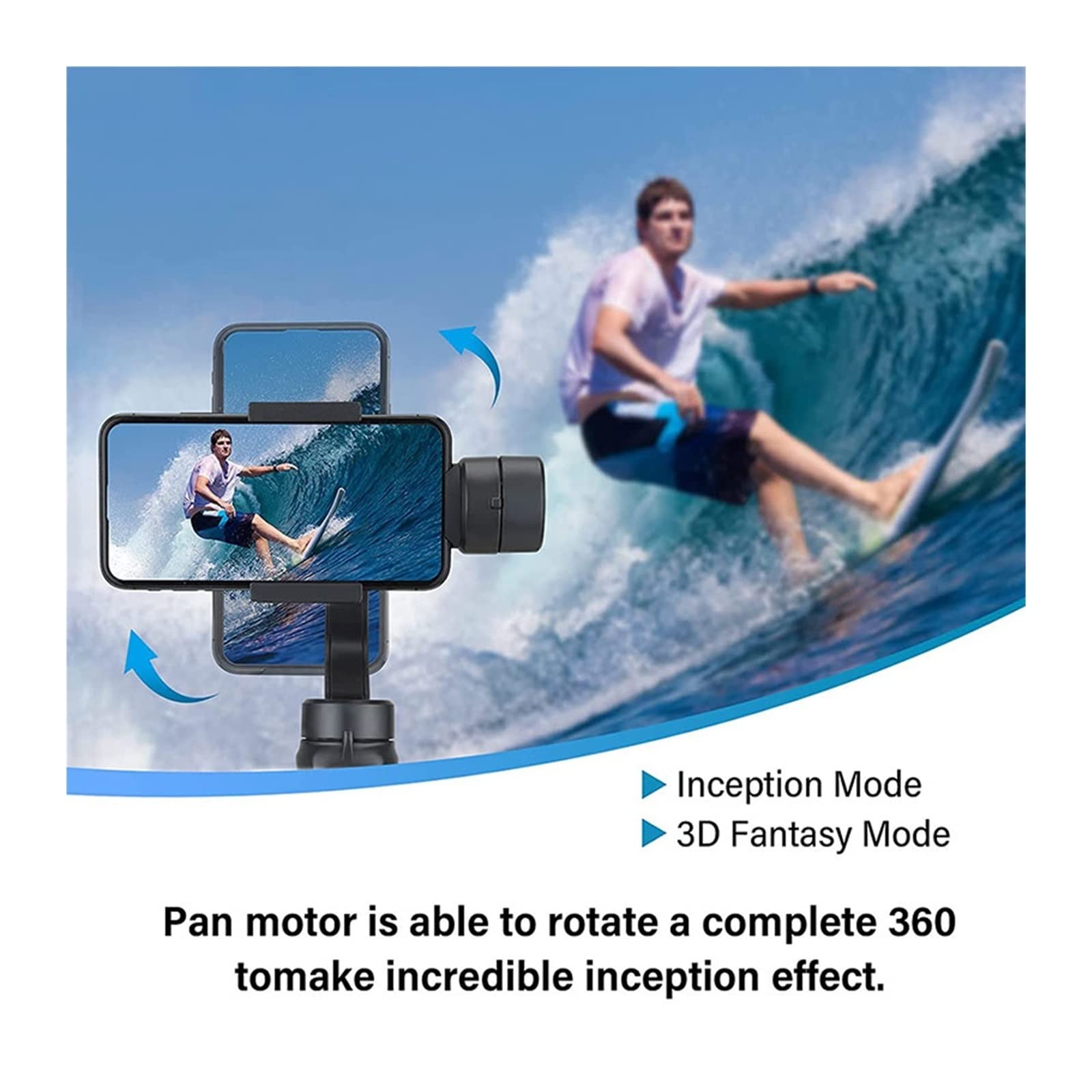 F6 3 Axis Gimbal Estabilizador de Mano Teléfono móvil Grabación Video Smartphone for cámara acción Vlog Live Transmisión en Vivo(F6 Standard)