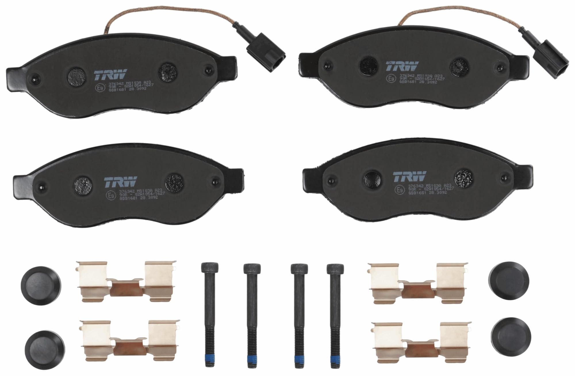 Brake pads GDB1681 TRW for FIAT PEUGEOT CITROËN