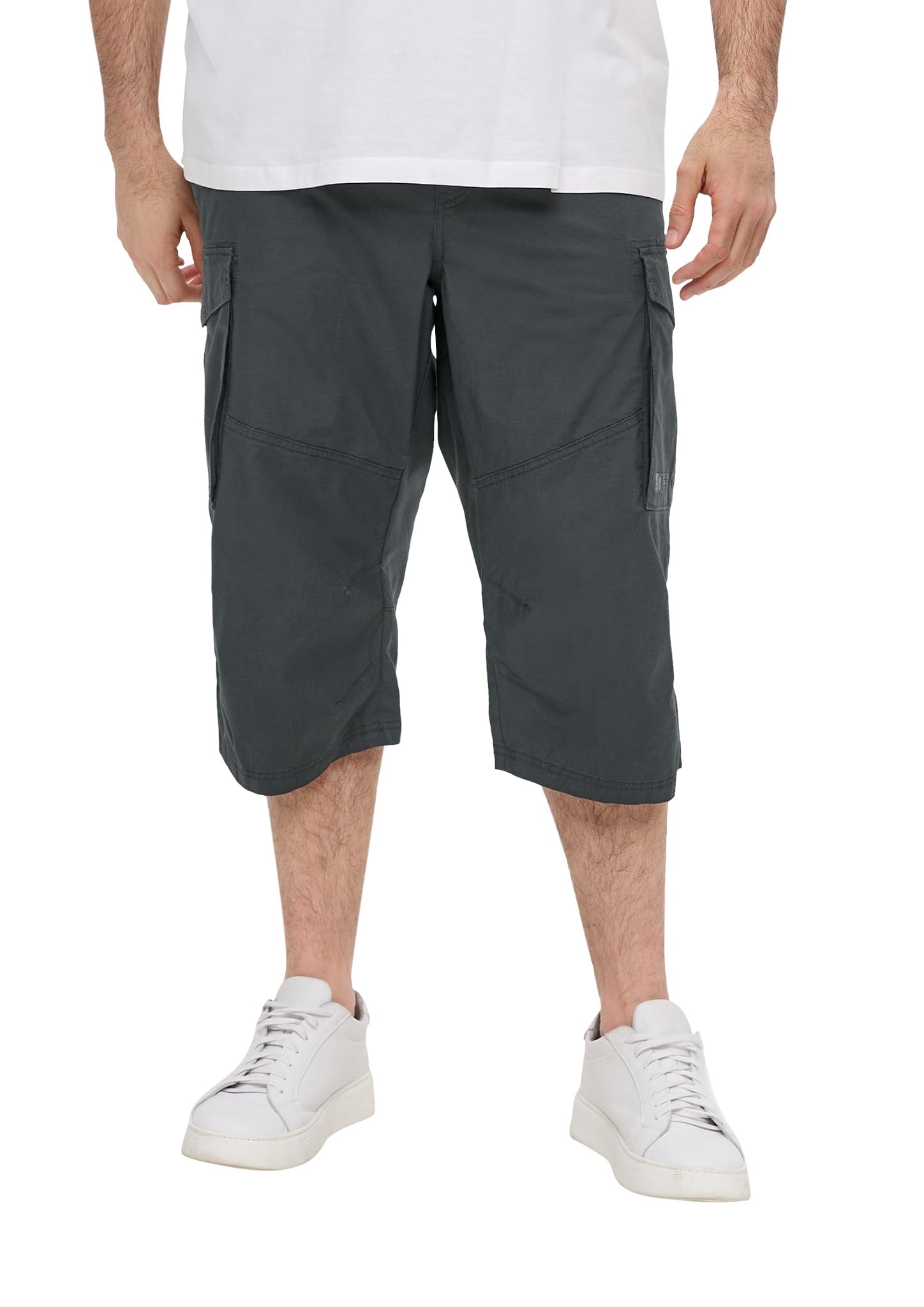 s.Oliver Relaxed: Cargo-Bermuda aus Baumwollstretch