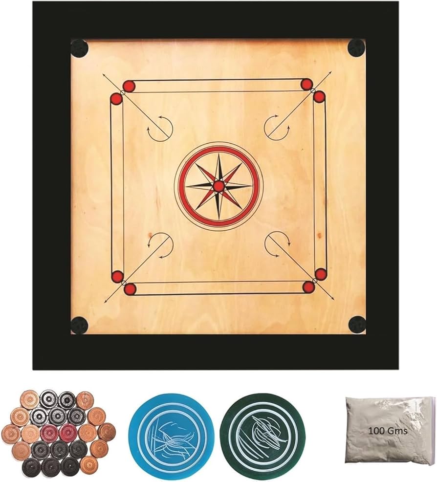 Amazon.com: PosterPapaa Professional Carrom Board Big Size | 8 MM