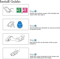 Vista 8 de Paquete de 2 Protector de pantalla para Vortex Z23, compatible con fundas, dureza 9H, antiarañazos, antihuellas, sin burbujas, transparente de alta