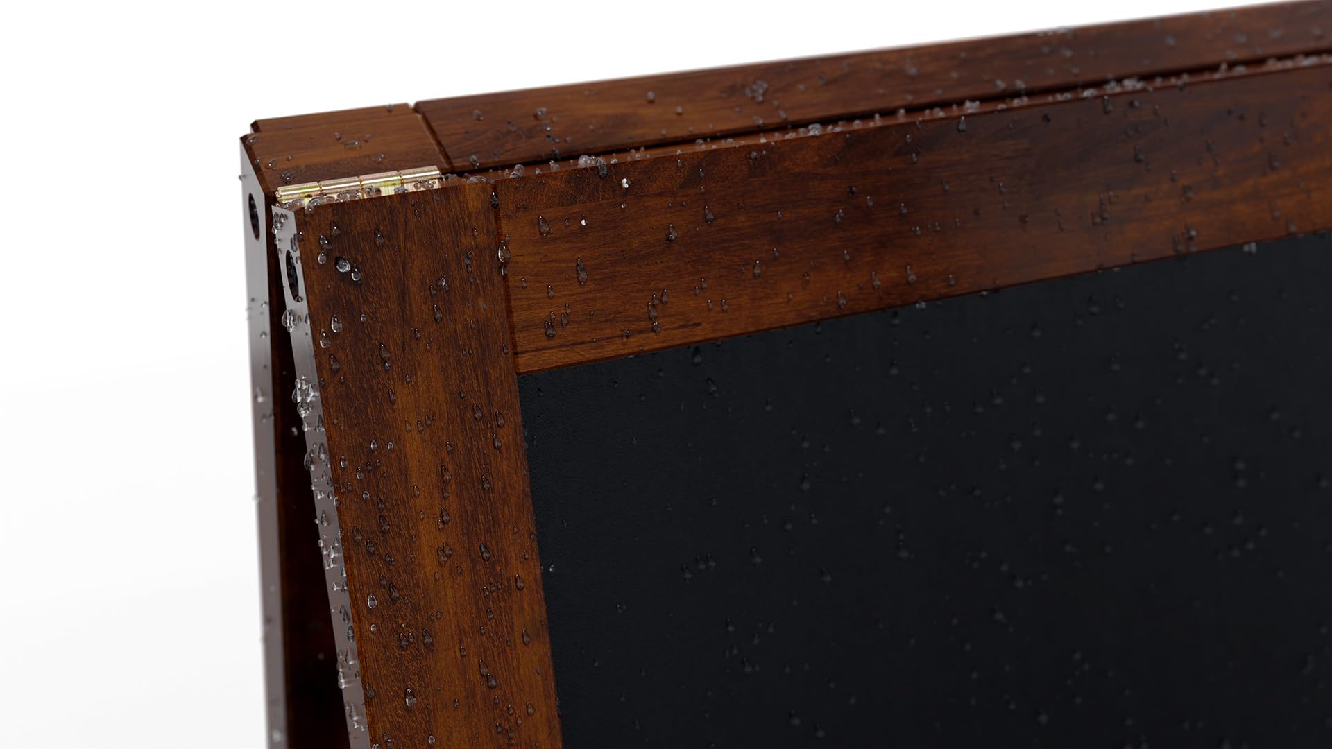 ALLboards Pizarra Caballete Impermeable Con Marco De Madera Barnizado Estabilidad 118x61cm, Pizarra De Tiza De Acera Para Anuncios