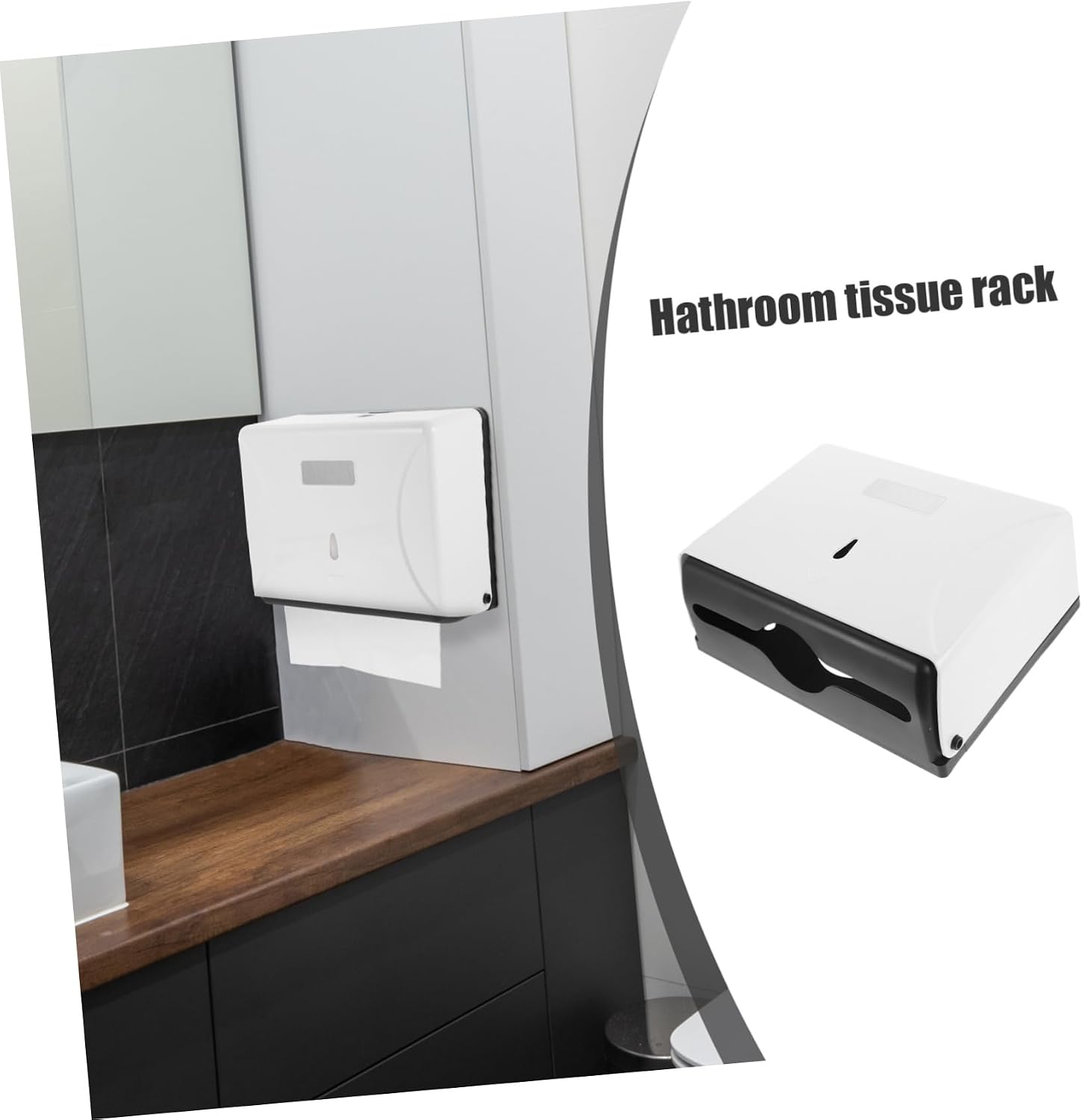 GLEAVI Touchless Paper Towel Dispenser Wall Mount Tissue Holder for Kitchen Bathroom Office Material Elegant Design for Home Commercial Use Fits Various Tissue