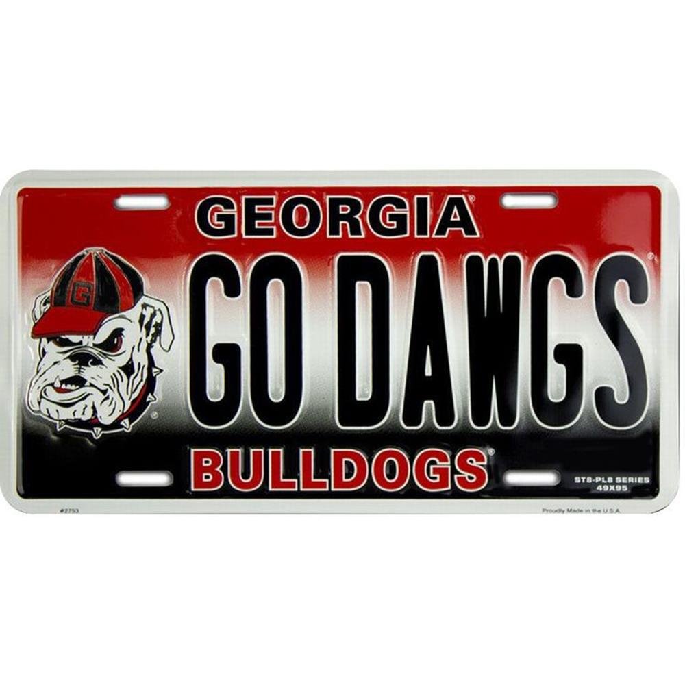University Of Georgia Bulldogs Aluminum License Plate – Novelty Metal Tag, HangTime Sports Fan Gear