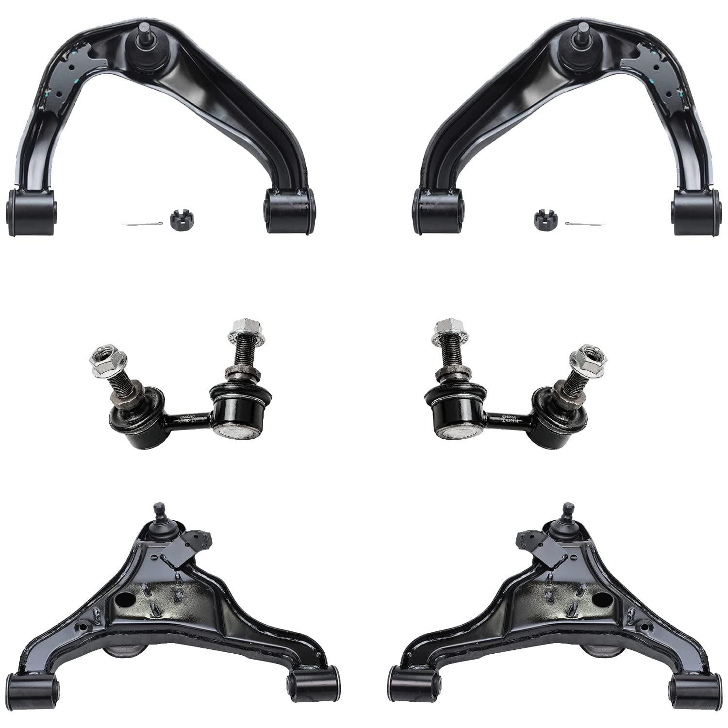 Detroit Axle - 6pc Front End Control Arms for 2005-2025 Nissan Frontier