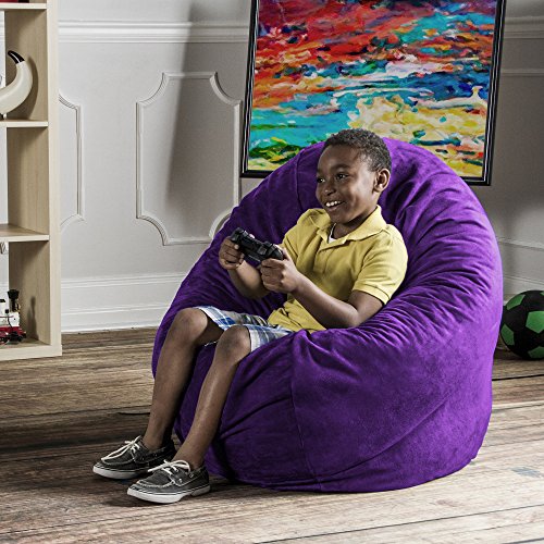 Jaxx Bean Bags Cocoon Junior Kids Microsuede Bean Bag, 4-Feet, Grape #TOP3