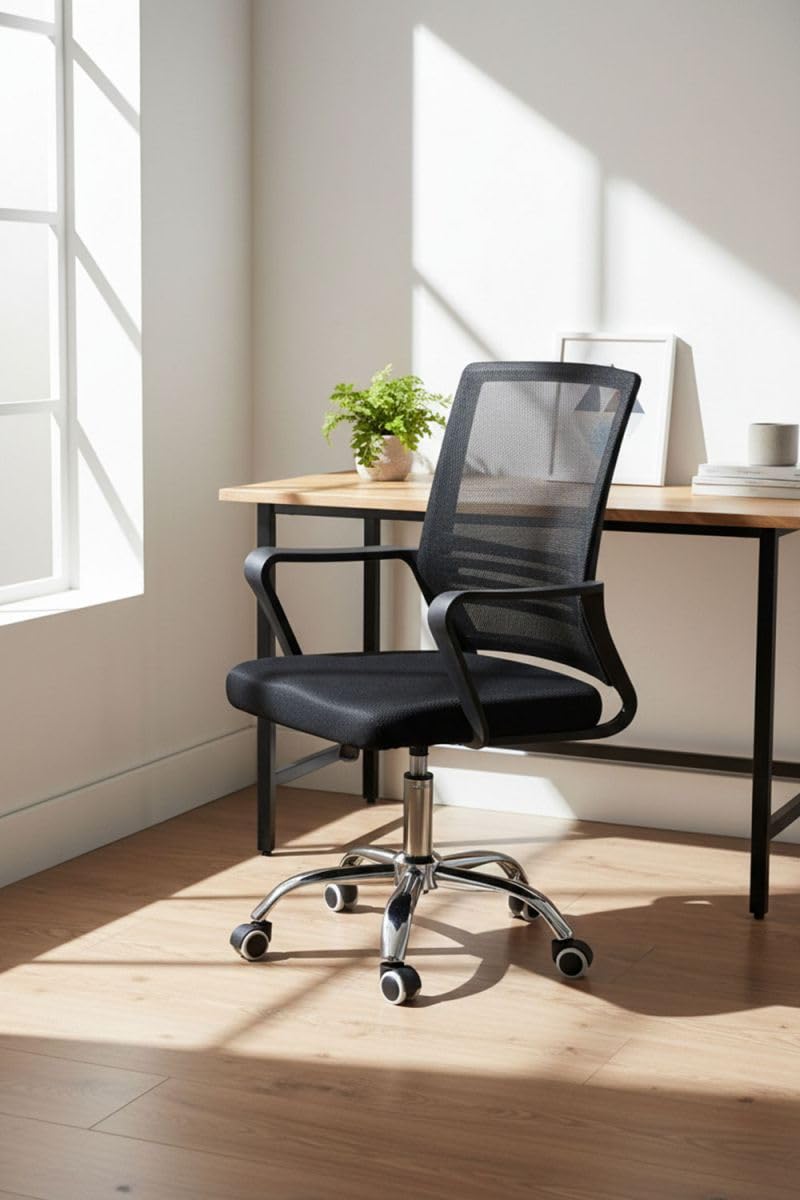 Funzi Silla de Oficina Negra Ergonomía para Escritorio Gaming