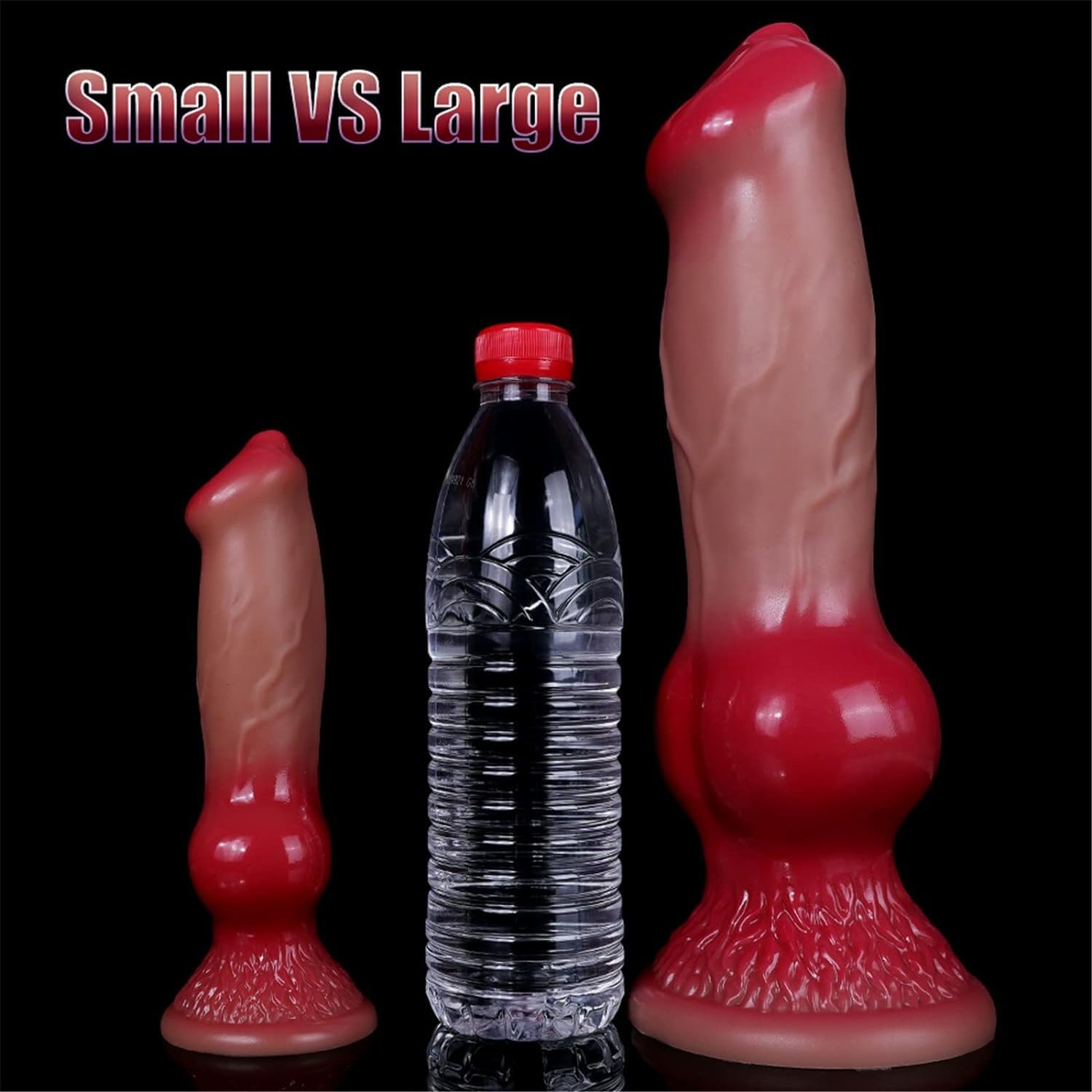Pene Animale Realistico, 5 Dimensioni 33 Cm Falli Di Cane Lupo Falli Anali In Silicone Liquido Plug Anali Con Forte Ventosa Stimolazione Del Punto G Masturbazione Gay Giocattoli Sessuali(XL)