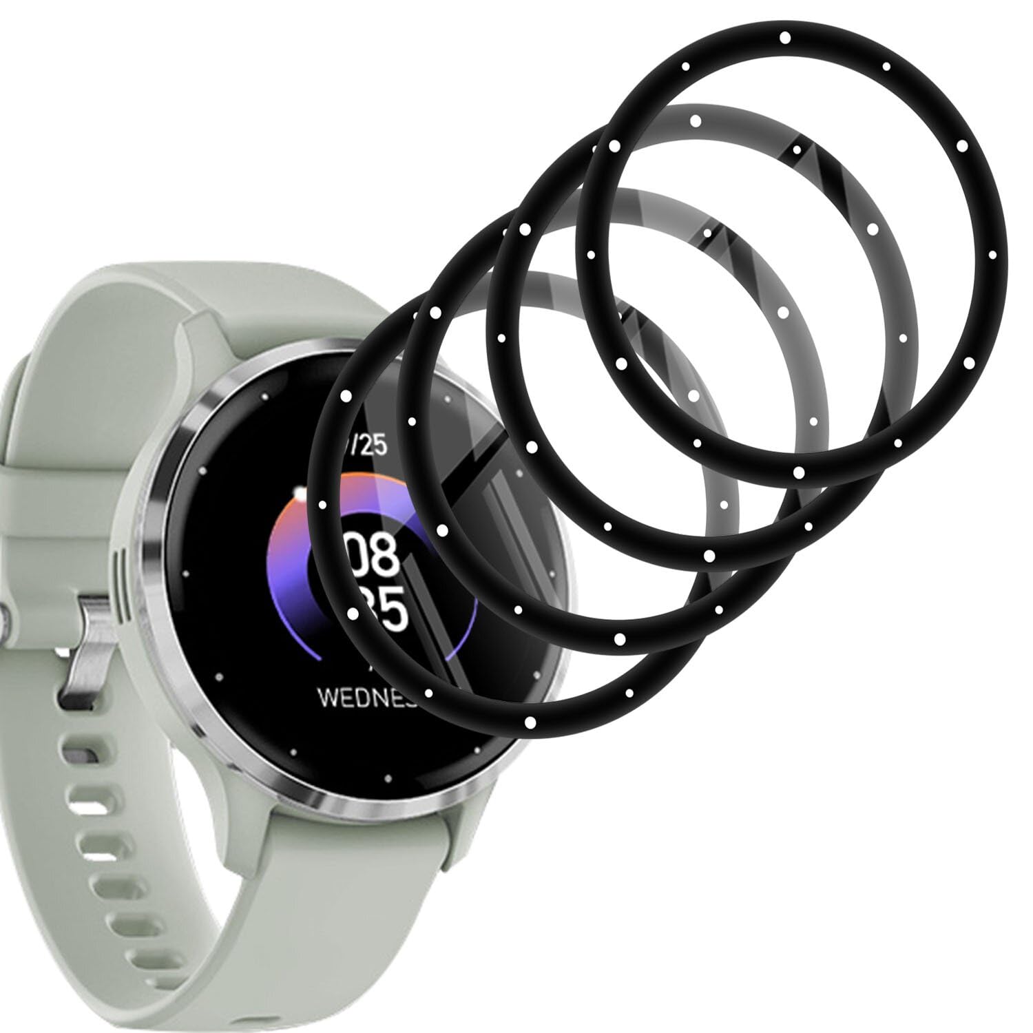 4 Stück Anti-Kratzen Schutzfolie für Panzerglas Garmin Venu 3s, Ultra-klar Displayschutz für Panzerfolie Garmin Venu 3s Schutzglas, Volle Abdeckung Anti-Staub Folie