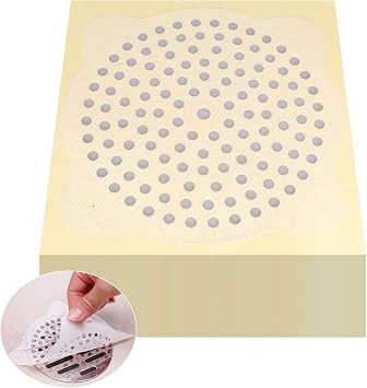 Drain Seals, 100 Sheets, Hair Removal Sheet, Drain Cover, Ground Leak Seal, Prevents Clogs, Hair Catcher, For Baths, Drain Seals, Disposable Filters, Garbage Catcher, Kitchen, Strainer, Hygienic, Bathroom, Drain Seal, Washroom, Diameter 3.9 inches 10 cm Hair Removal, Clogging Prevention, Hygienic, Easy to Apply Drain Seal White