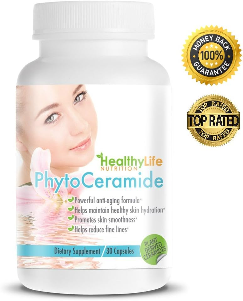 ☀︎ Blowout Sale - Limited Time Offer ☀︎ Rejuvenating Phytoceramides with Multivitamins - All Natural Premium Quality Plant Derived Ceramides With Vitamins A, C, D & E for Maximum Result - Powerful Anti Aging Skin Care Supplement With Wrinkle Repair Rejuvenate Complex - Skin and Hair Hydration Therapy - 350 mg Capsules - Full 30 Day Supply - Wheat Based Oral Skin Vitamins - 100% Money Back Guarantee (TRY RISK FREE)