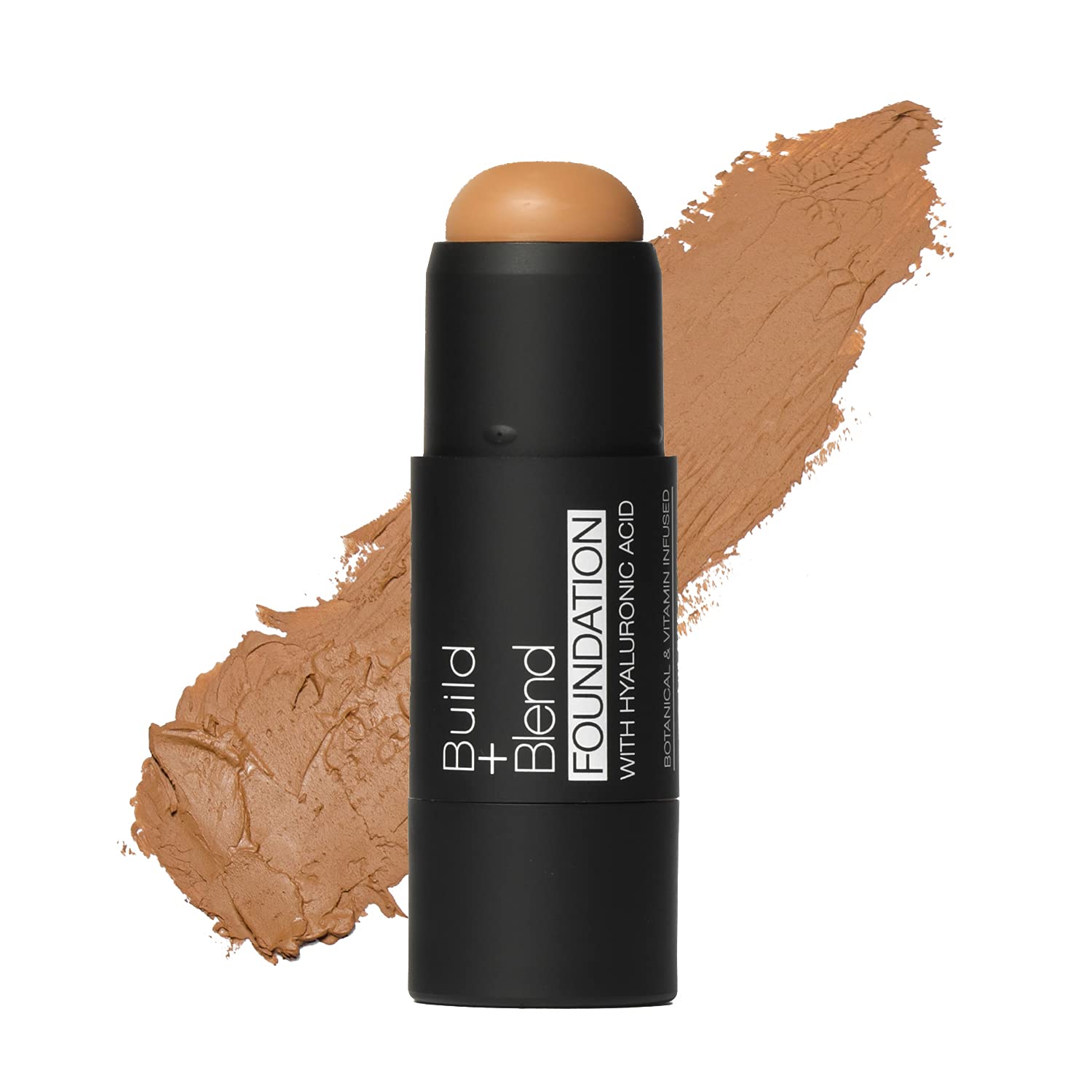 Palladio BUILD & BLEND Foundation Stick, Medium Coverage Buildable Contour Stick for Face, Ultra Blendable Creamy Formula for a Natural Shine Free Finish, Professional Makeup for Perfect Look, 0.25 Ounce (Warm Caramel)