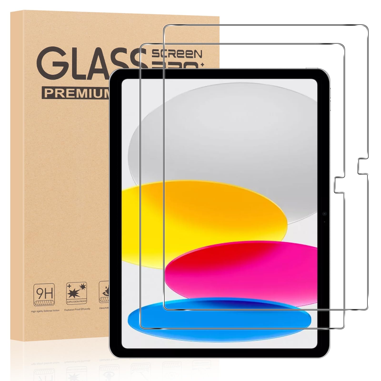 Pellicola Protettiva per iPad 11a generazione 2025 (A16) e 10a generazione 2022 10,9 Pollici 9H Vetro Temperato HD Trasparente Anti Graffio