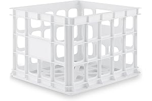 Sterilite 1-Pack Large Plastic Storage Crate for Easy & Efficient Home Organization