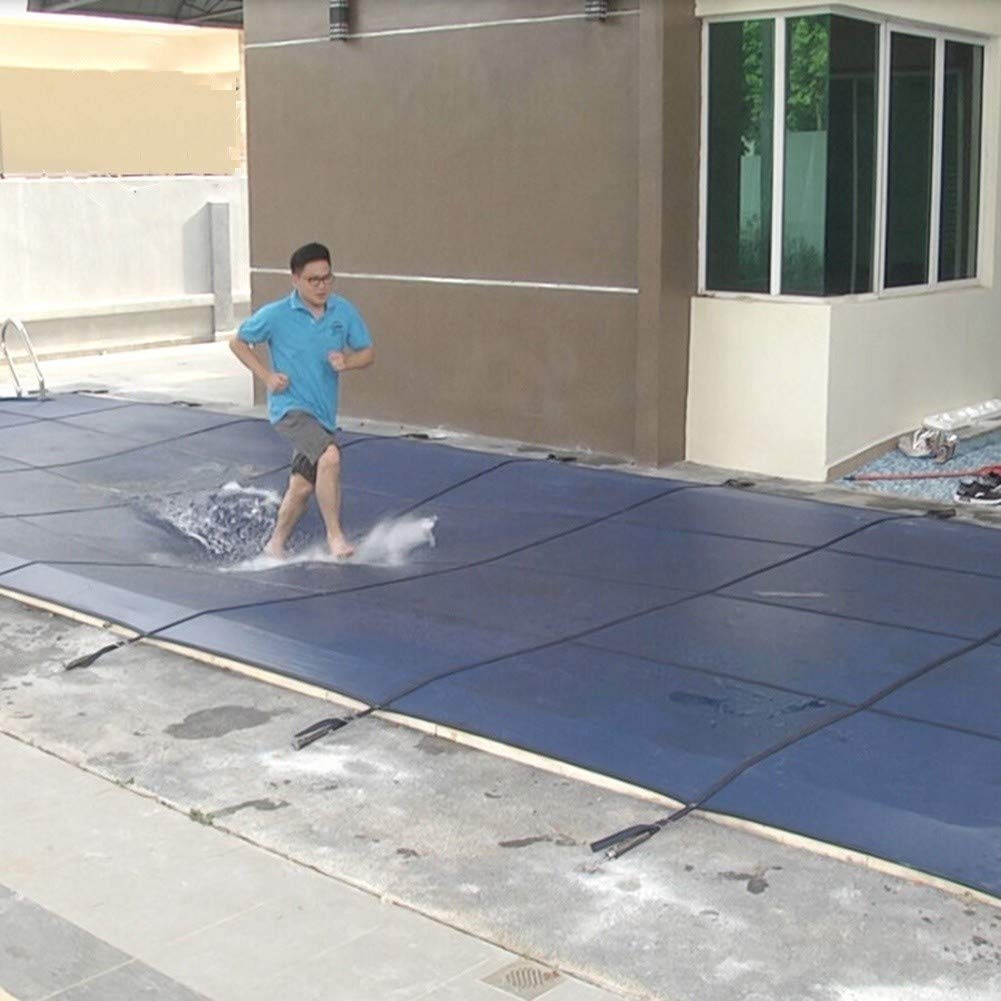 Cobertor Solar para Piscinas Cubierta de seguridad extra larga para piscina de invierno, para seguridad y protección de niños y prevención de escombros, con herramientas de instalación Cubierta de pi