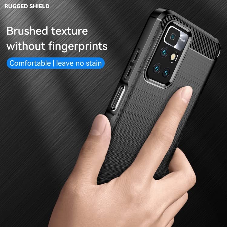Image of NPRC Hybrid Ultra Slim Protective Case TPU Non-Slip Carbon Fiber Texture Shockproof Case Cover for Redmi 11T - Black