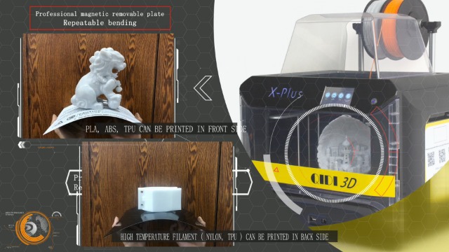 QIDI TECH X-PlusⅡ 3D Drucker, Großdruckformat, Neues Upgrade Intelligenter 3D-Drucker in Industriequalität mit Nylon, Kohlefaser, PC, Hochpräzisionsdruck 270x200x200mm - Image 5
