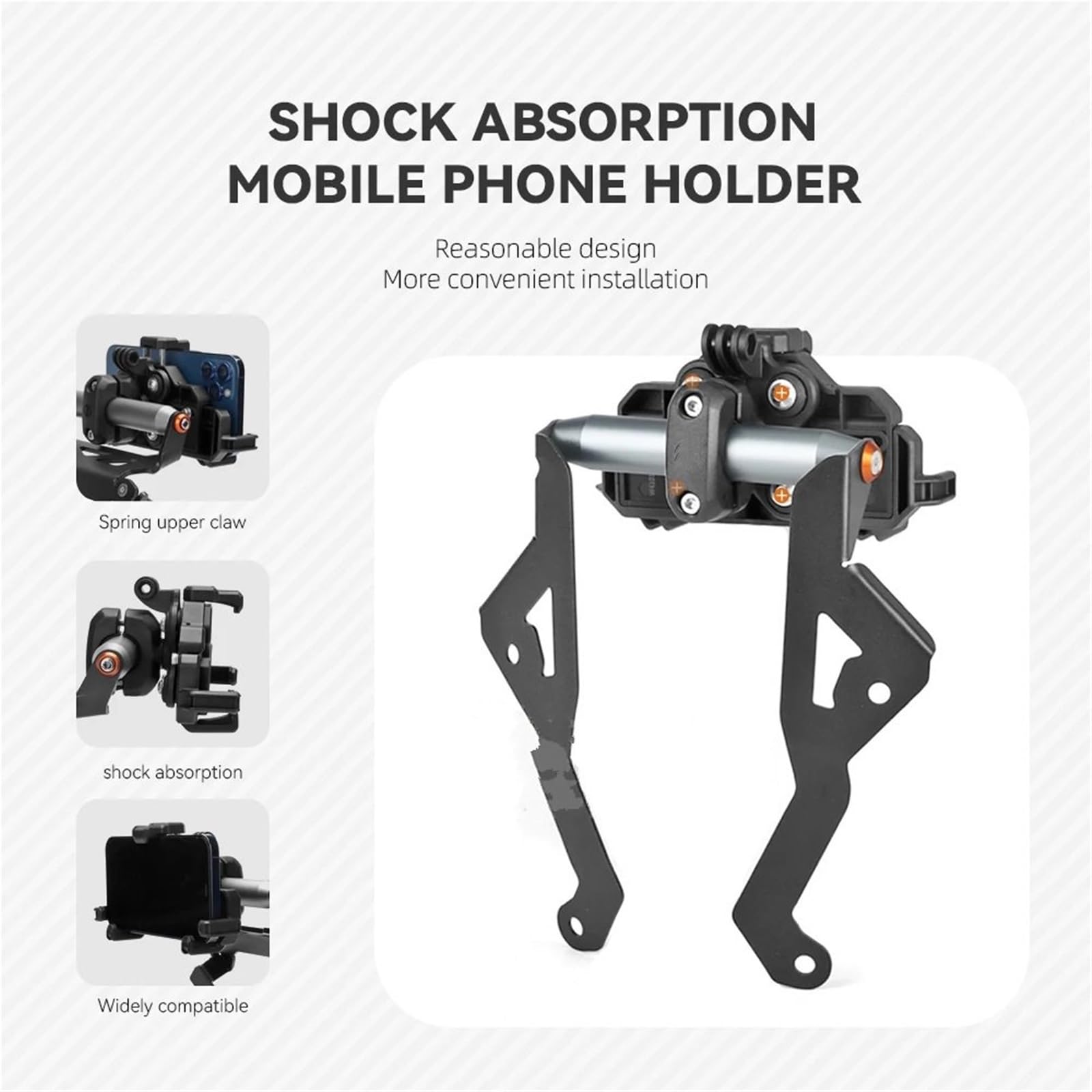Motocyklowy uchwyt do nawigacji Pasuje do akcesoriów motocyklowych Voge DS900X Uchwyt na telefon GPS Stojak nawigacyjny Stojak na amortyzatory Uchwyt na telefon(GPS installation)