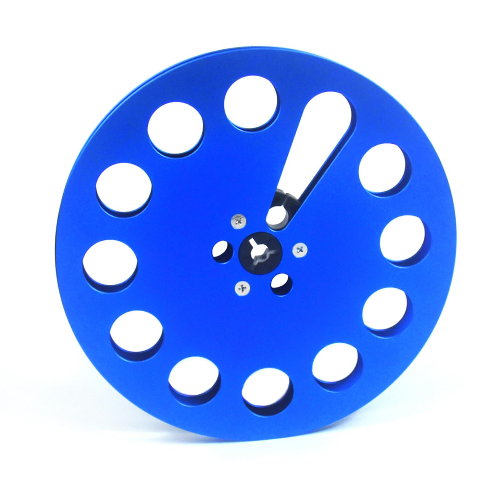 Hdoytxxm Blue 7Inch Empty Aluminum Tape Reel For 1 / 4Inch Tape Players With 11 Hole Adapter