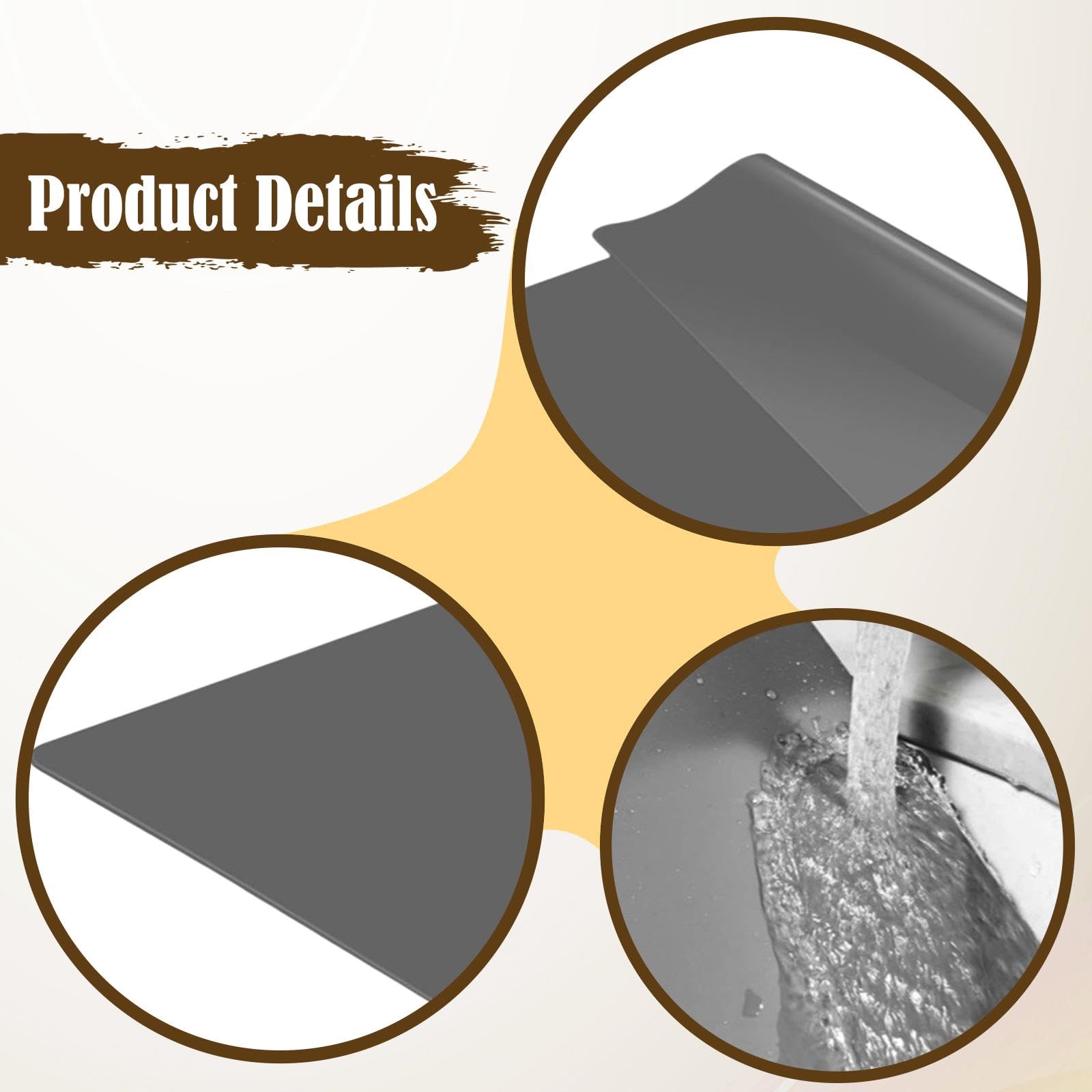 Tapis de Travail Lavable et Résistant à La Chaleur, En Silicone, Idéal pour Les Projets de Loisirs Créatifs à La Maison, Gris 80 Cmx60 Cm