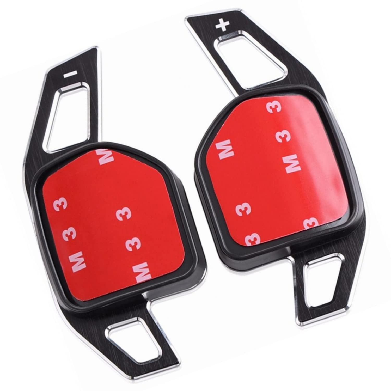 Overdrive-Racing Schaltwippen Verlängerung Kompatibel mit Audi A3 S3 RS3 A4 S4 A5 S5 RS5 A6 S6 RS6 A8 S8 R8 Q5 Q7 TT S RS DSG S-Tronic Typ-B Alu Schwarz Shift Paddles Shifter Extensions Lenkrad