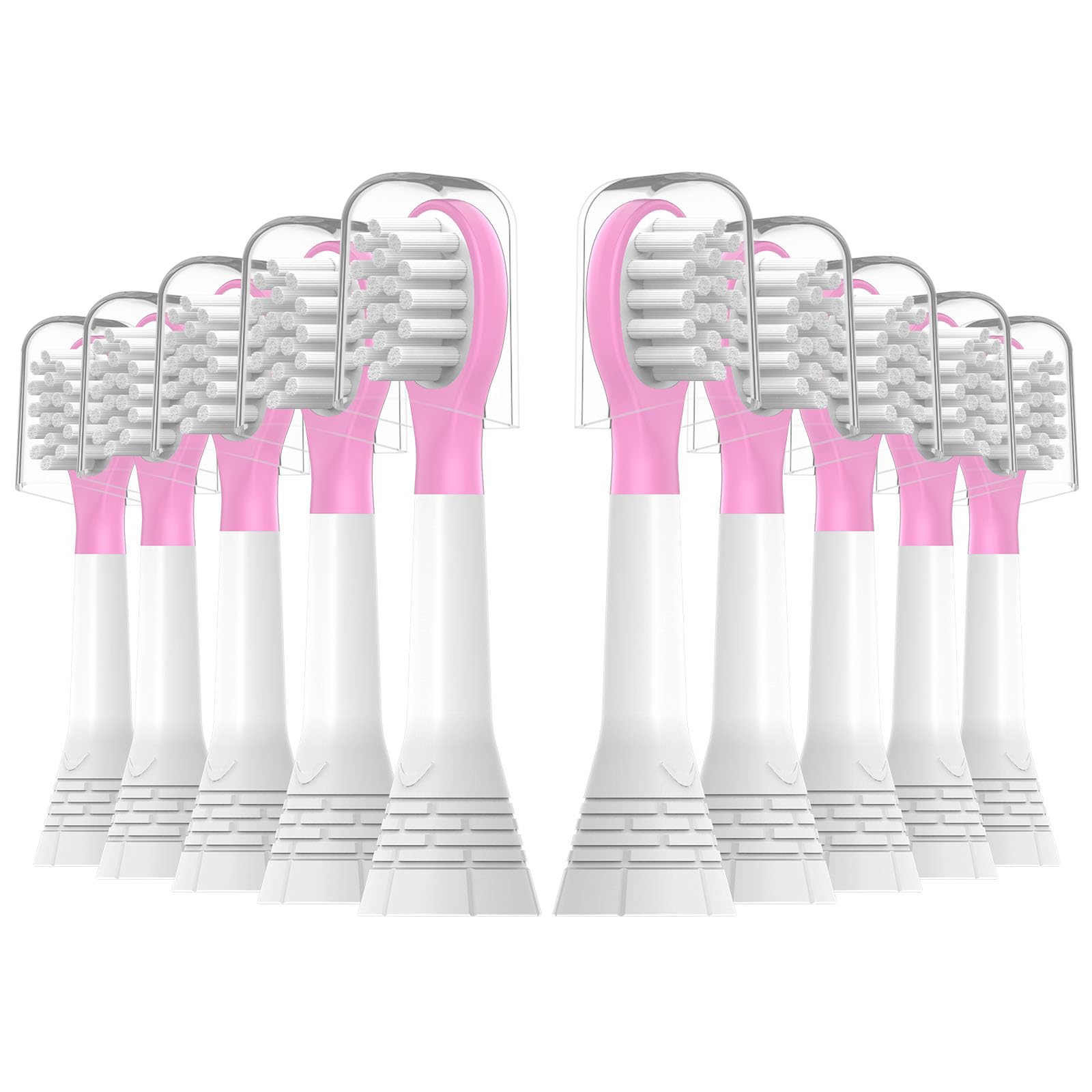 CILGEWH Kids Replacement Toothbrush Heads 10 Pack for Philips Sonicare Electric Toothbrush Soft Brush Head for Child 3-7 for Boy Girl,Pink