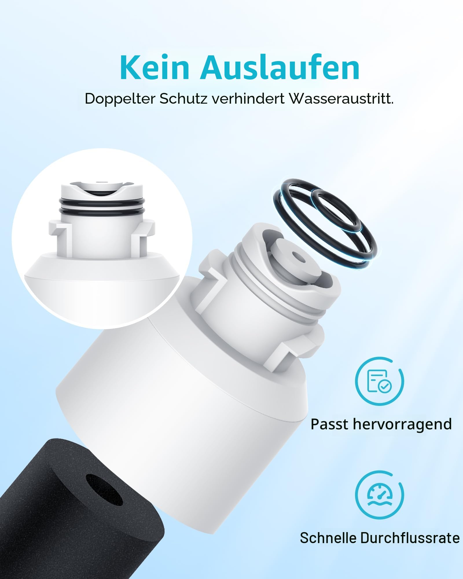 AQUACREST Kühlschrank Wasserfilter, Kompatibel mit Samsung® DA29-00020B, HAF-CIN EXP DA29-00020A DA29-00019A DA97-08006 DA97-08043ABC Kenmore46-9101 REFSVC AP5271937 HDX-FMS-2 (3)