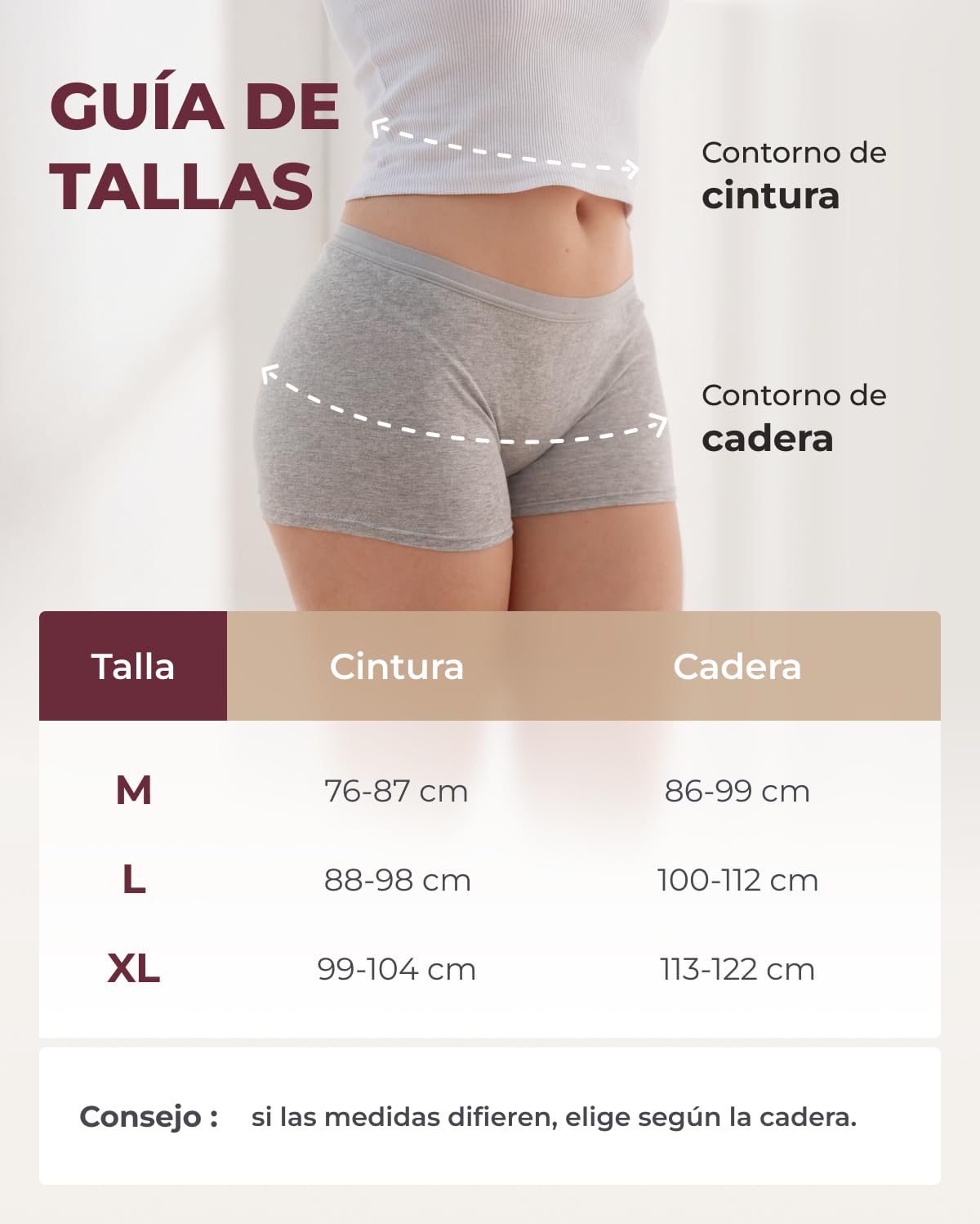 momcozy Bragas Desechables Postparto de algodón 100%, Pack de 7, Bragas Postparto para Mujer algodón Transpirables, de Talle Medio-Alto y con Refuerzo Ancho — view 6
