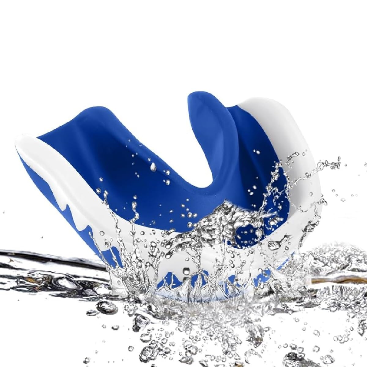 Protege Dents Boxe, Protège-Dents Sport, Gouttière Coque Dentaire Protège Dent, Protege Dents Boxe Confortable avec Boîte Protection Intégrale pour Tous Les Sports (Noir-blanc, bleu-blanc) - 5