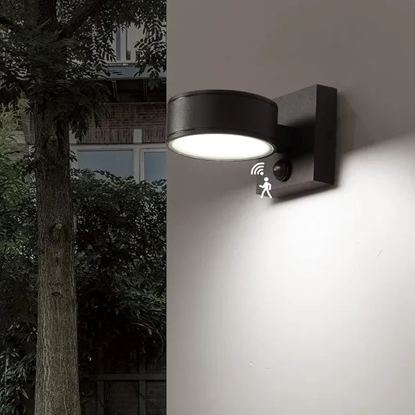 Double century Motion Sensor Outdoor Lights, Aluminum Outdoor Wall Sconce, LED Porch Lights, Exterior Lighting fixtures, Waterproof 3000K/4000K/5000K Front Porch Light for Garage Enterway