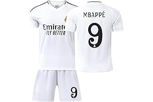 Mbappe Kids Jersey 10-12 (Ages 8-9) - Kylian Mbappe Jersey for Kids