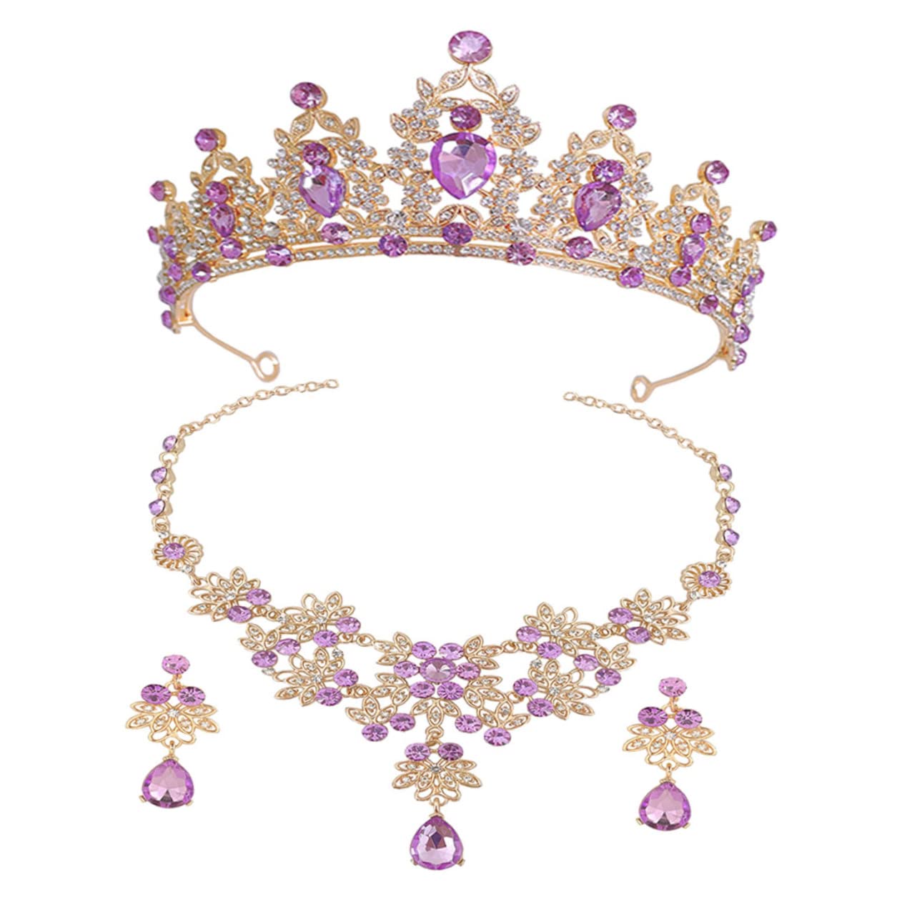TQHGM Accessoires Crown Halskette Braut Hochzeit Braut Schmuck Brautbrautjungfer formeller Schmuck Strass