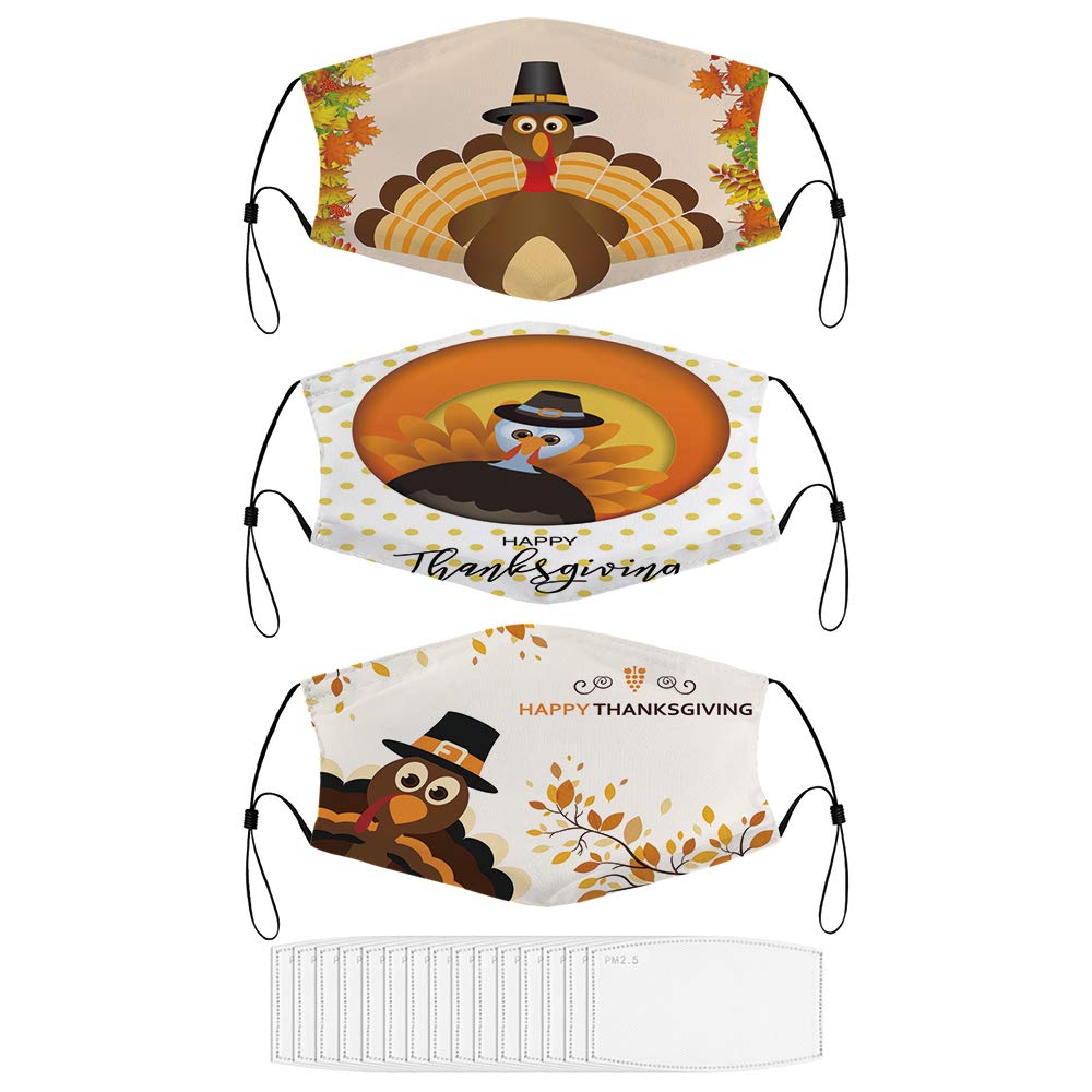 Autumn Leaves Texture Washable Reusable Face Mask for Men Women with 15 Filters