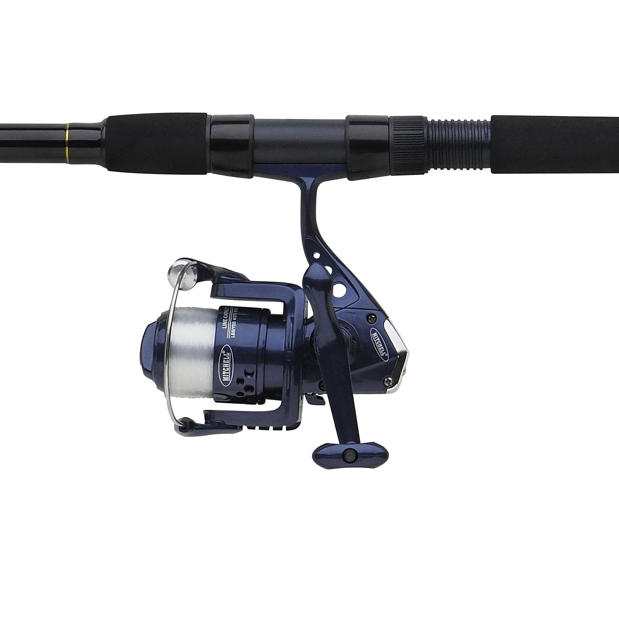 Mitchell Neuron Saltwater Spin Combo, set di canna e mulinello ideali per pesca costiera, pesca con esca, ideale per spigola, merluzzo e pesce piatto, include placcatura, pronto per pescare, blu/oro