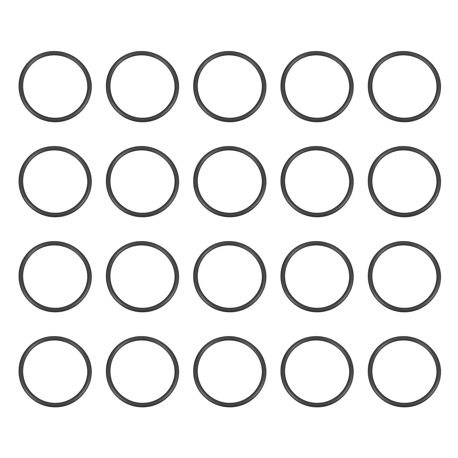sourcing map 100Pcs AS-030 O-rings, EPDM O-Rings 1-5/8" ID, 2-11/32" OD, 1/16" Width Rubber Gasket Sealing Washers for Water Pipe Seals Water Connections Sinks (70 Durometer, Black)