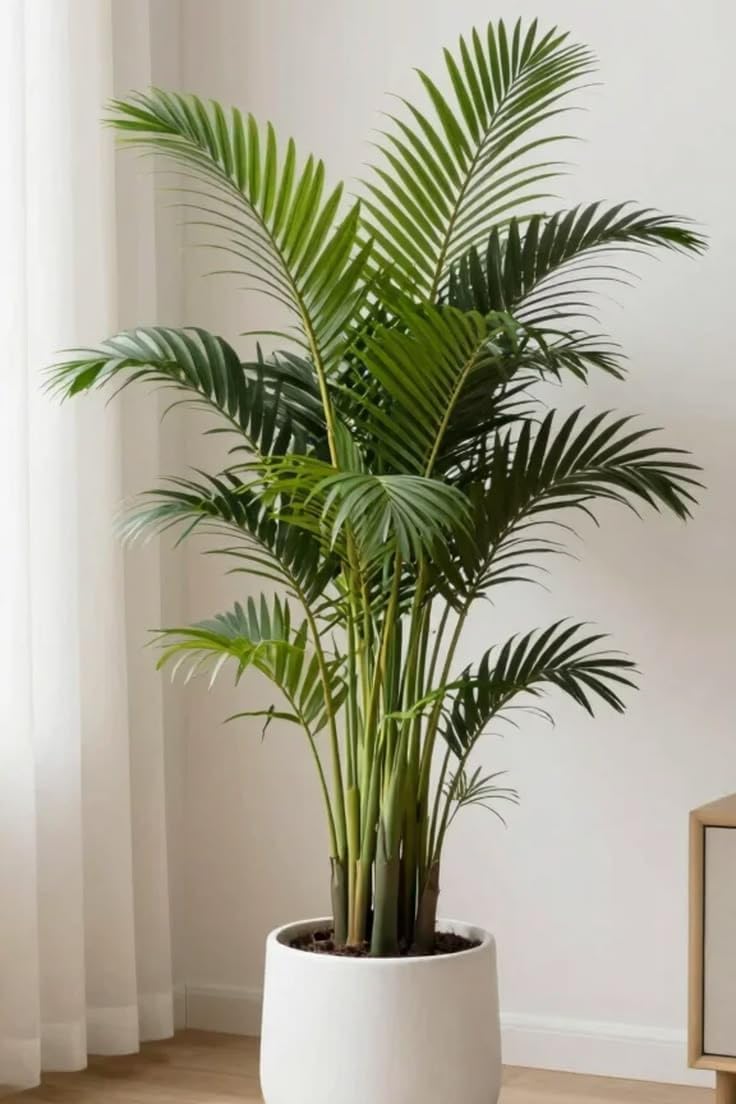 Areca Palm Live Plant, Indoor Air Purifying Tropical Houseplant, for Home, Office, Living Room & Balcony, Low Maintenance, Pack of 1 without pot.-image-16