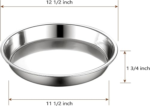 Miniatura 2 de Bandeja de goteo de 12 pulgadas de profundidad, sartén de pizza de acero inoxidable para Kamado Joe, asador para huevos verdes de gran tamaño,