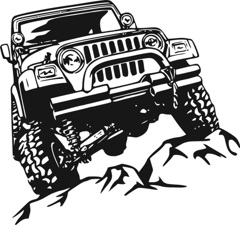 Ruhi Decor Jeep Wall Sticker PVC Stickers Waterproof Laminated Wall Stylish for Living Room (B0C5DYMHSM) Amazon Price History, Amazon Price Tracker