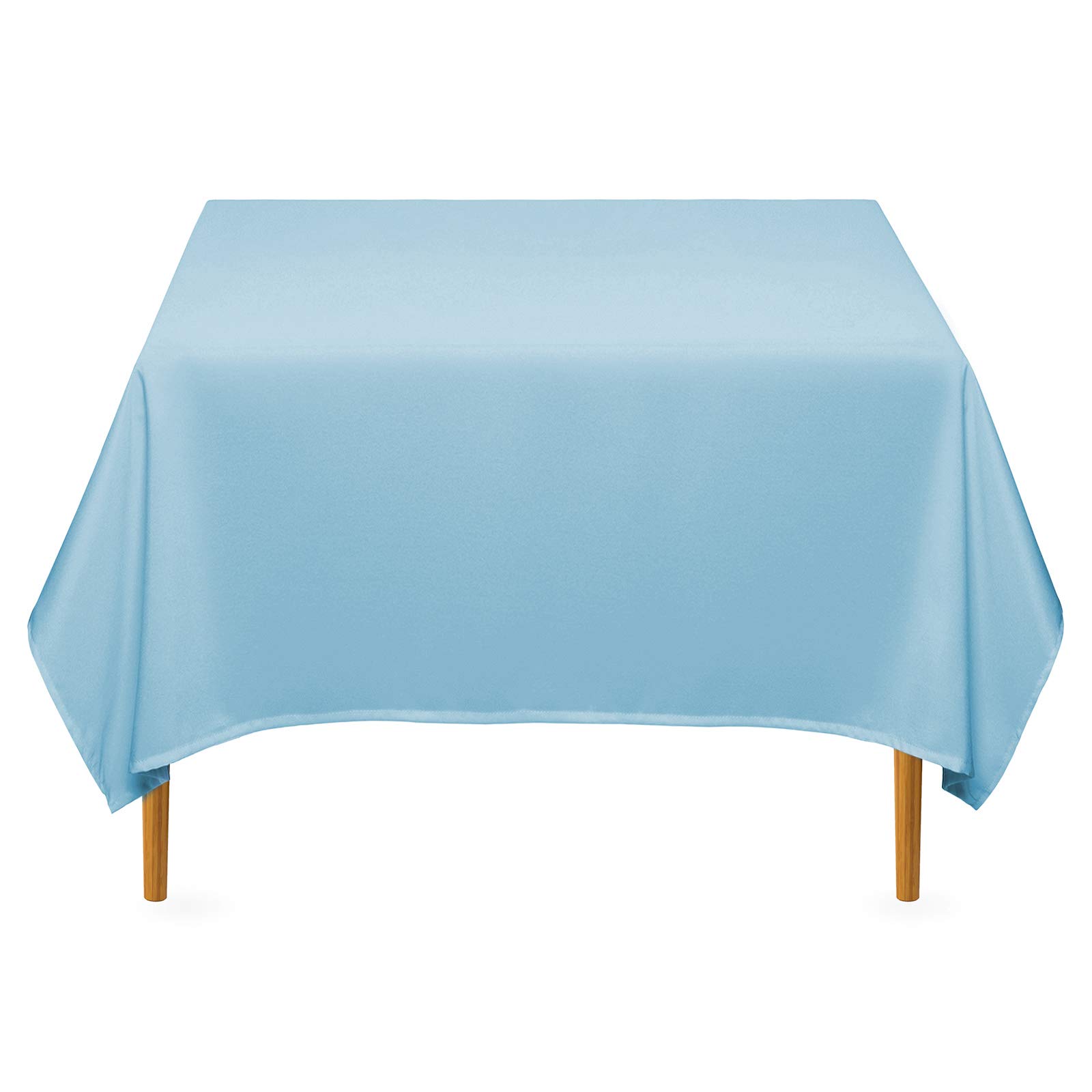 Lann's Linens - 70" Square Tablecloth Banquet/Restaurant - Polyester Fabric Table Cloth - Baby Blue