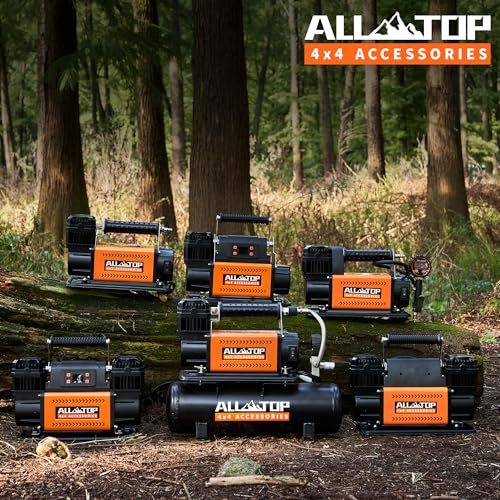 ALL-TOP 12V Air Compressor w/LCD Control Panel to Preset Target Pressure, 150PSI 12.35CFM Air Pump Inflator for Overland (Dual Cylinder) - Image 6