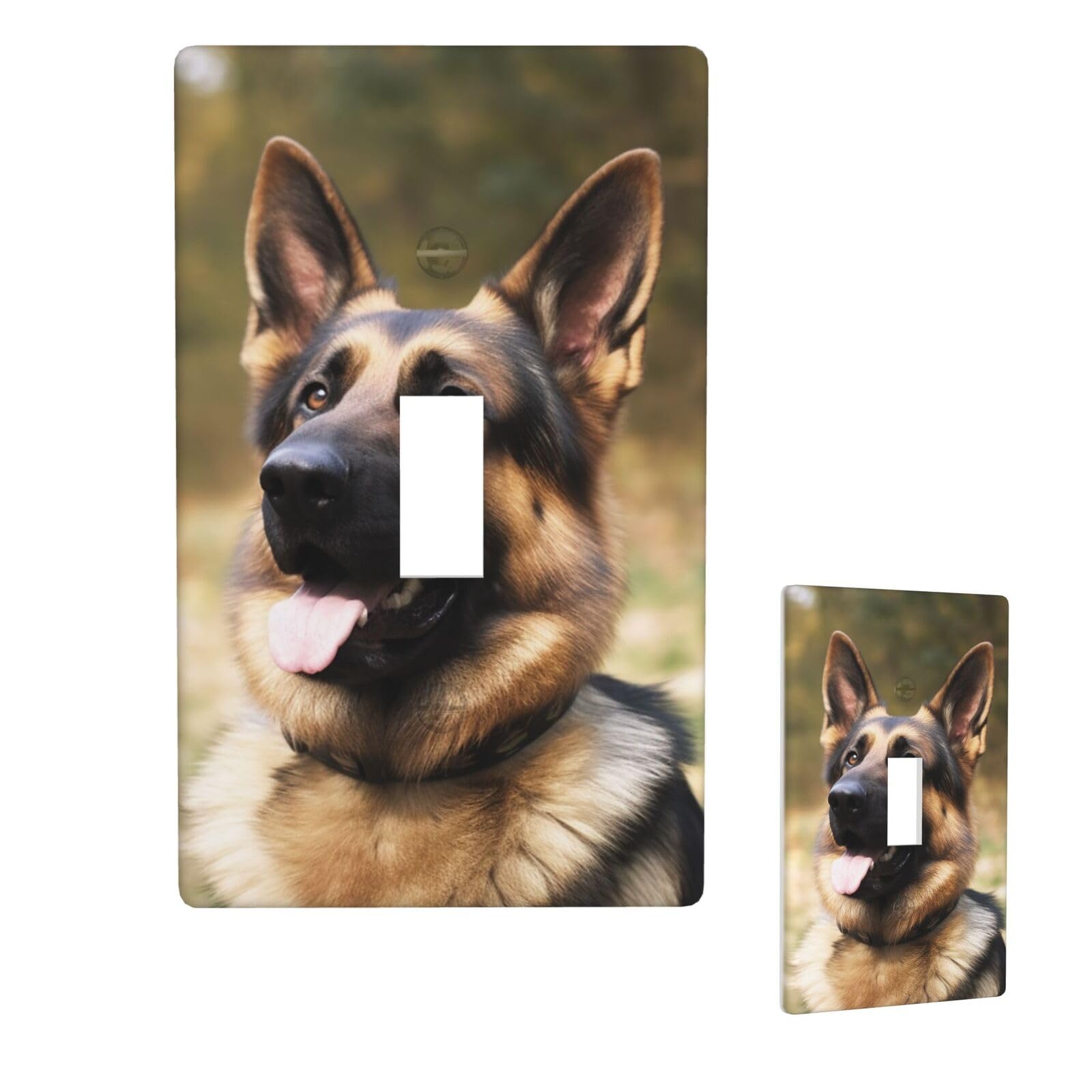Aceprints Animal Shepherd 1 Gang Single Toggle Wall Plates, Unbreakable Decorative Light Switch Plate Covers Electrical Switchplate Cover Faceplate For Bathroom Kitchen Decor
